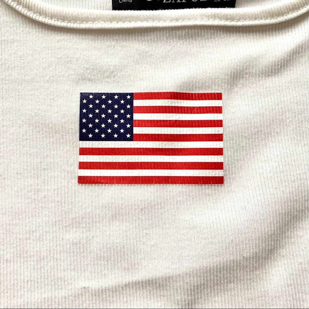 American Ribbed Cropped Tank Top - Picture 5 of 5
